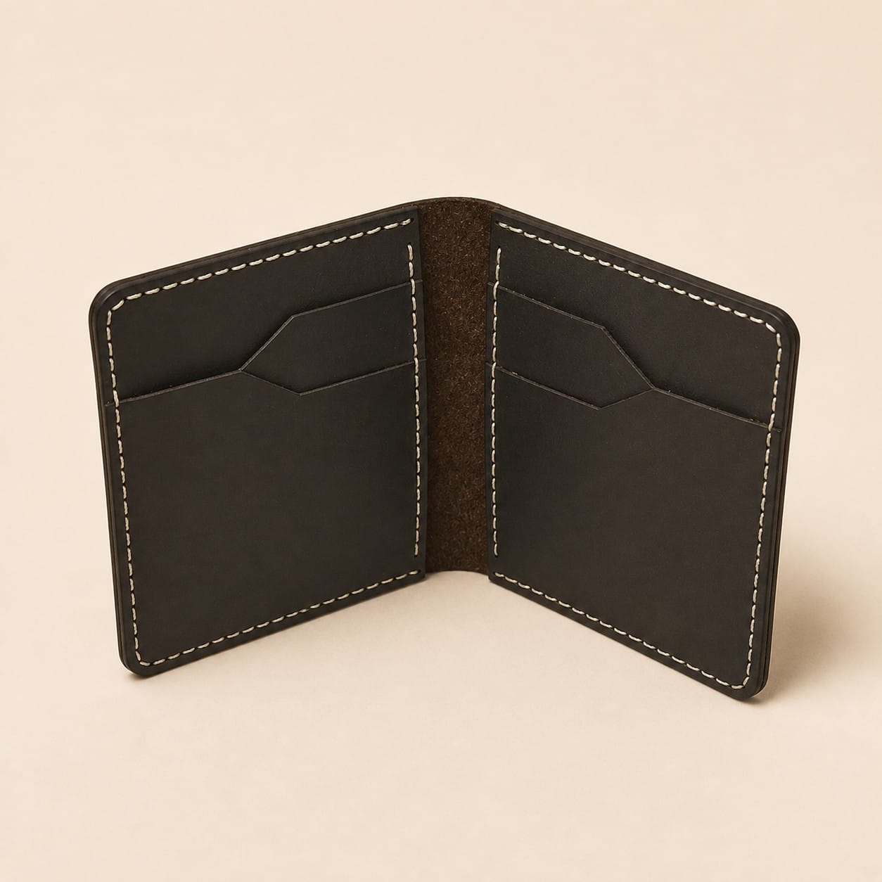 TLC Artisan Edge Wallet interior showing angled card compartments